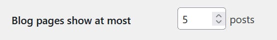 Limit blog post showing on blog section