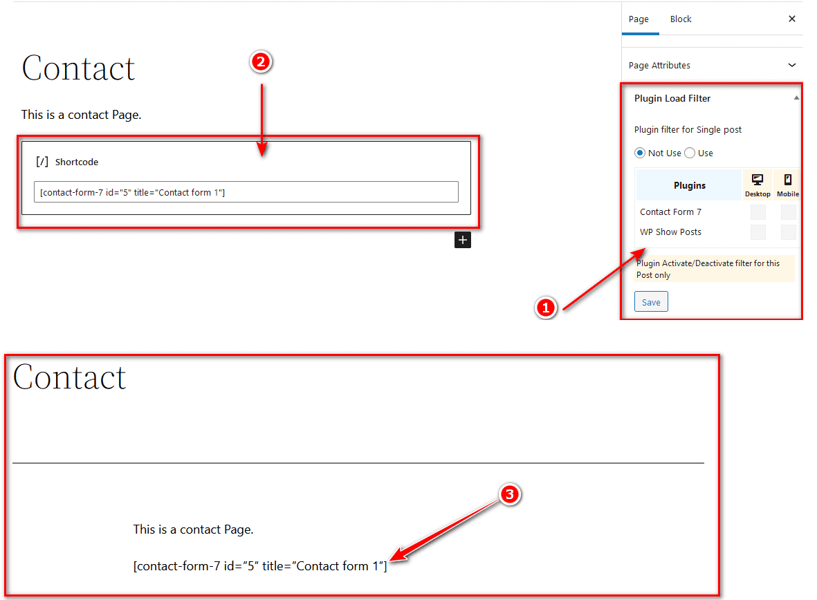 Plugin Load Filter Setting Box in Gutenberg Editor, Plugin not activated.