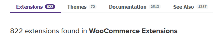 WooCommerce Extensions Count