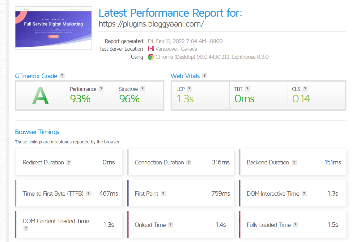WP Rocket Default Caching Test